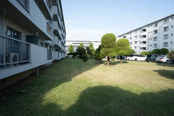 【新金岡】日当たりと防犯性を改善する、敷地内の樹木剪定